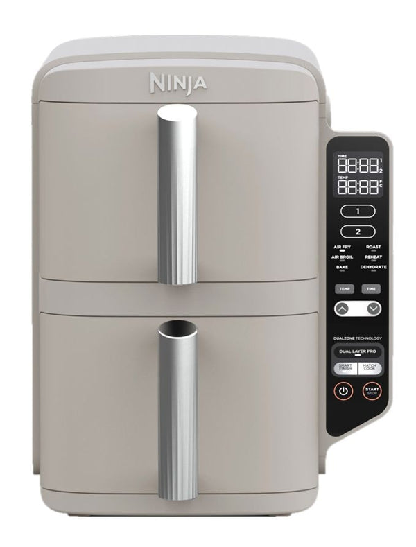 Ninja Dual Stacked Space-Saving Air Fryer, Sandstone D8