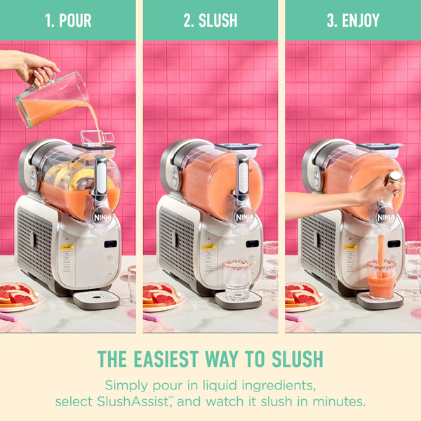 Ninja Slushi XL Slushie Machine with SlushAssist Technology, Crema, FS601CBR R6