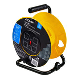 NOMA 100-ft Extension Cord Storage Reel with 4 Grounded Outlets and Circuit Breaker