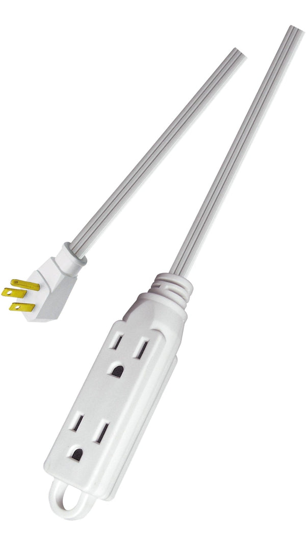 NOMA 16/3 All-Purpose Extension Cord, Light-Duty, 3 Grounded Outlets, White G2