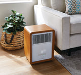 NOMA 3-Setting Cabinet Heater with Child Lock, Quartz and Radiant Heating, Wood Grain Finish