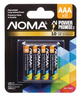 NOMA 8-pk AAA Alkaline Batteries, Long Lasting, All Purpose