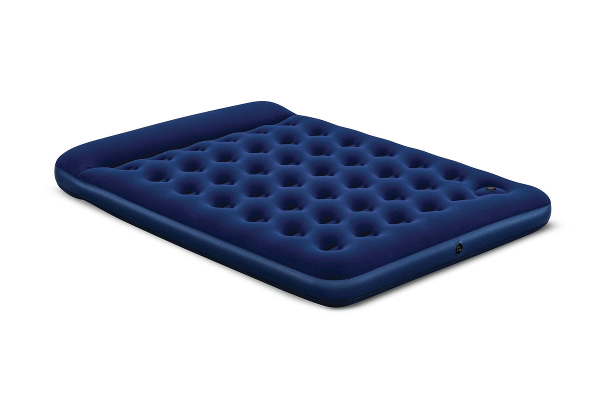 Outbound Queen Airbed with Built-In Manual Pump, PVC, Black