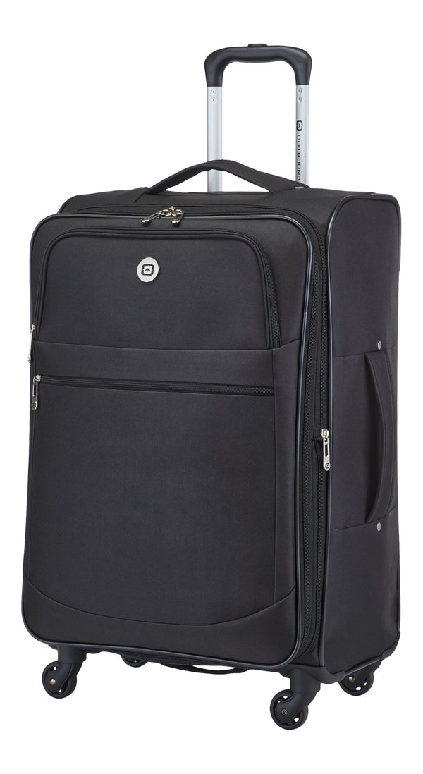 Outbound Softside Spinner Wheel Medium Travel Luggage Suitcase, Black, 24-in W8