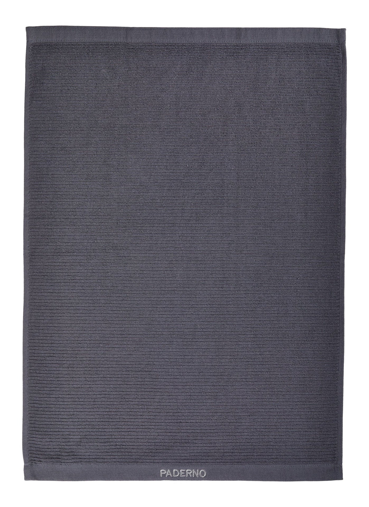 PADERNO All-Purpose Ribbed Cotton Terry Kitchen Towels, Charcoal, 2-pk