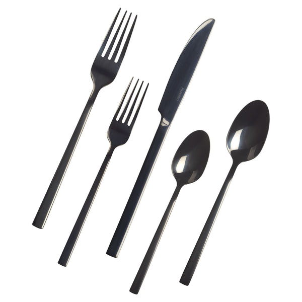 PADERNO Belvedere Stainless Steel Flatware Set, Serves 4, 20-pc, Black Y5