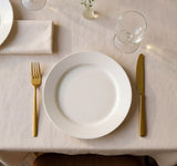 PADERNO Chelsey Satin Gold Finish Slim Round Stainless Steel Flatware Set, Serves 4, 20-pc