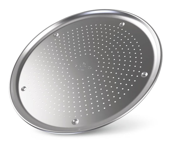 PADERNO Professional Uncoated Aluminum Round Pizza Crisper Pan, 16-in E6