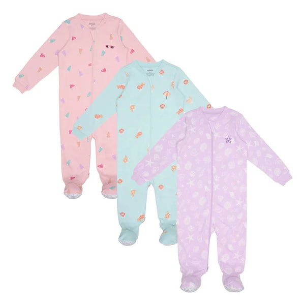 Pekkle Infant Organic Cotton Sleeper, 3-pack L3