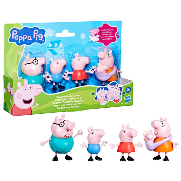 Peppa Pig & Family Figure Playset for Ages 3+, 4-pc H3