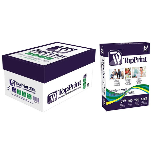 Premium Multi-use Top Print Paper, Letter, 8.5 in. x 11 in., 97 Bright, 20 lb. U9