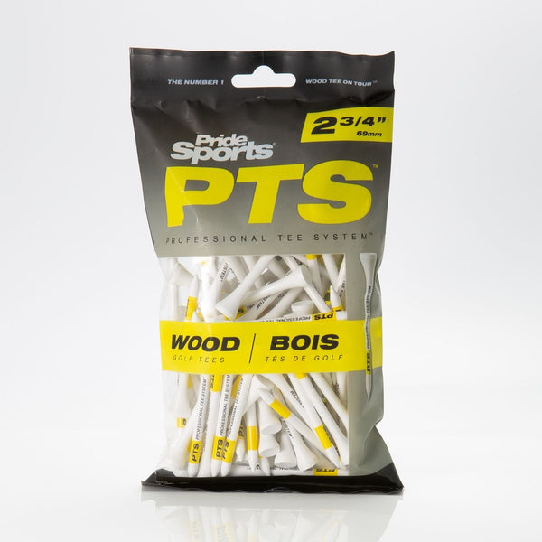 Pride Professional Biodegradable Hardwood Golf Tees, 2-3/4-in, 100-pk, White F6