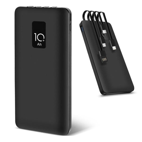 4 in 1 Fast Charging Power Bank with Built-in Cables, 10000mAh - PrimeCables F6