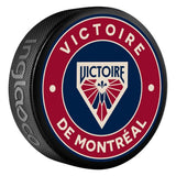 PWHL Montreal Victoire Classic Souvenir Hockey Puck, 6-oz