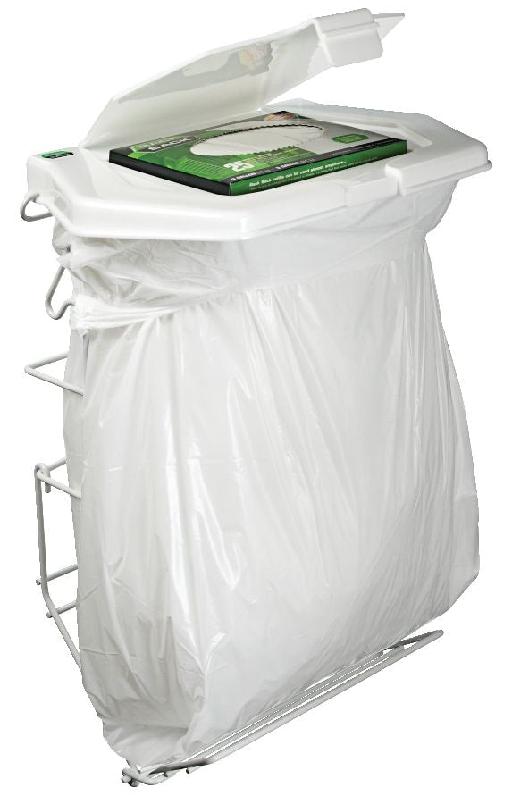 Rack Sack Expandable Kitchen Garbage Bag Holder, Fits 15-L or 21-L bags, Includes 5 bags