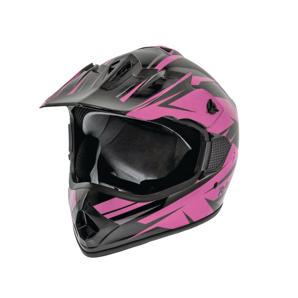 Raider RX2 ATV Helmet, Adult, Pink/Black, Assorted Sizes B2