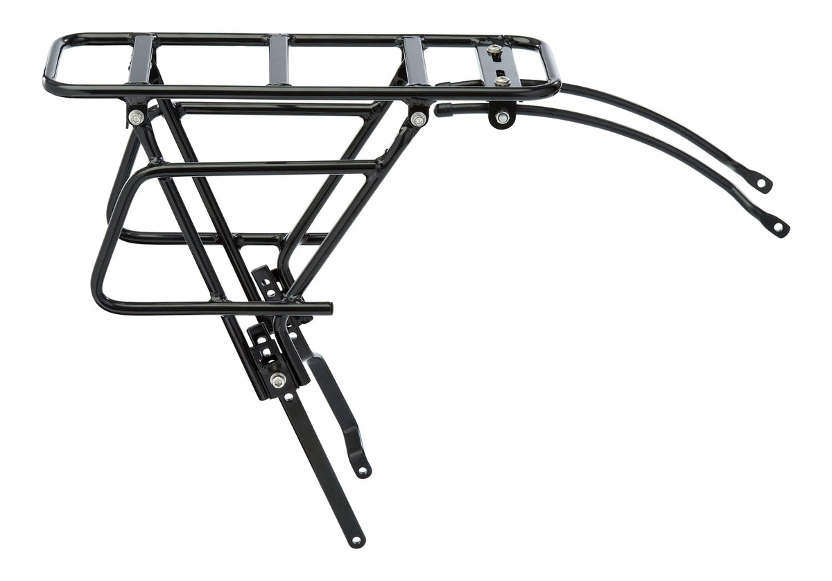 Raleigh Adjustable Rear Bike Rack, Lightweight, Aluminum, Black
