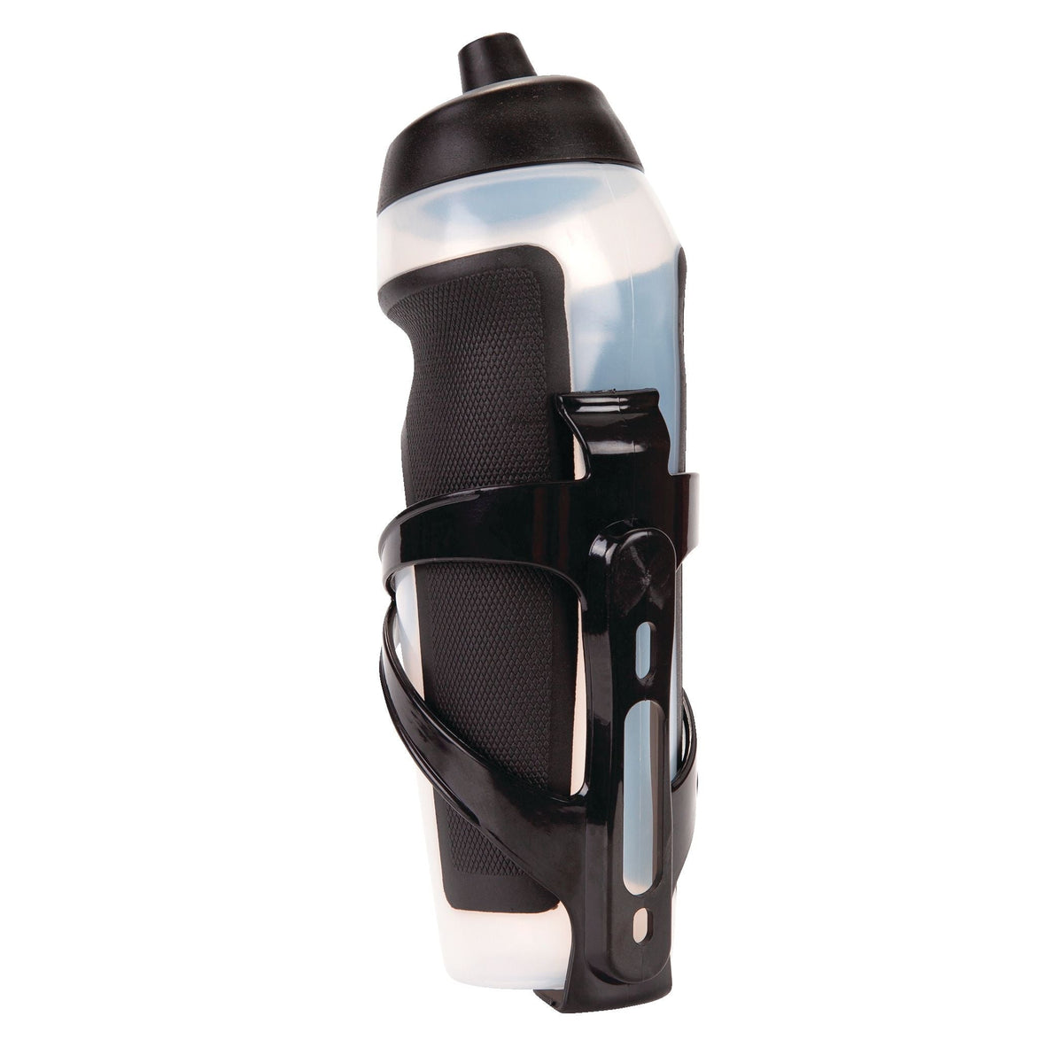 Raleigh Easy-Squeeze Bike Water Bottle withCage/Holder, Transculent, 20.2-oz