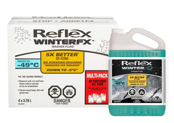 Reflex WinterFx Windshield Winter Washer Fluid, -49°C, 3.78L, 4-pk T8