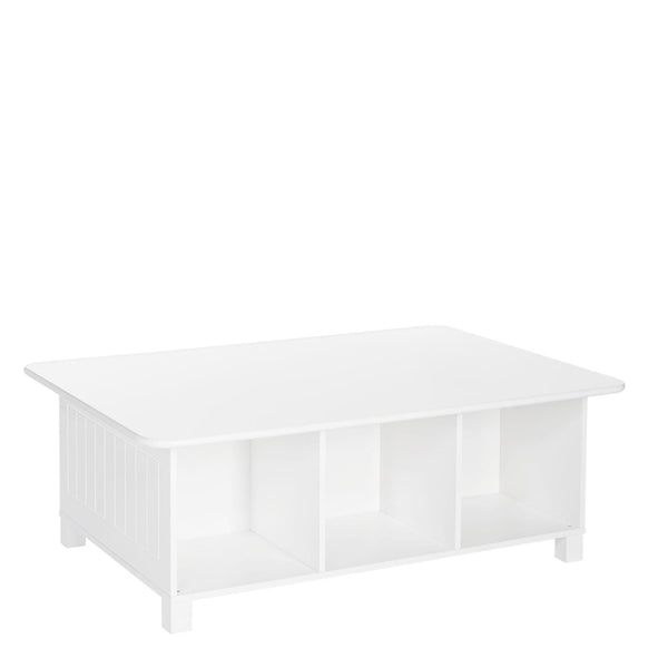 RiverRidge Home Kids' Desk, Activity & Play Table with 6 Storage Cubbies, For Bedroom/Playroom, White D7