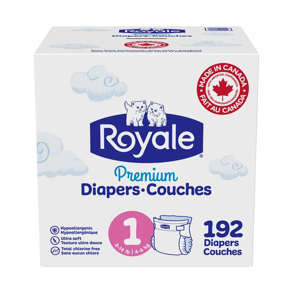 Royale Premium Baby Diapers, Sizes 1 - 2 R9