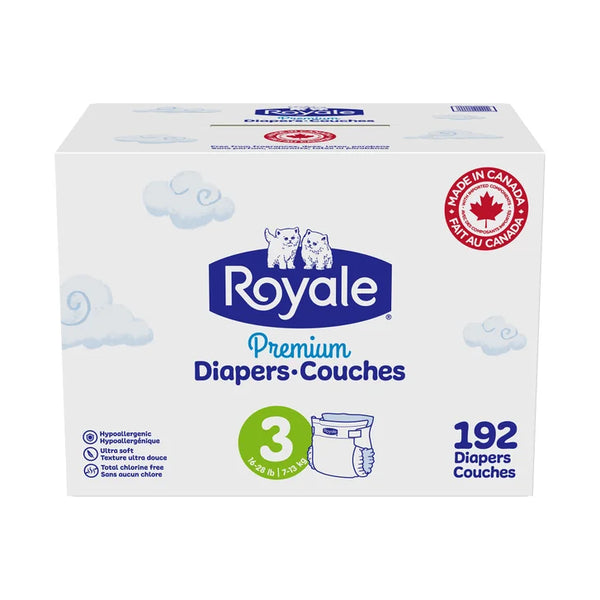 Royale Premium Baby Diapers, Sizes 3 - 6 A3