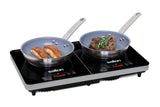 Salton Double Induction Cooktop, LED Display & Touch control with 10 Power Settings