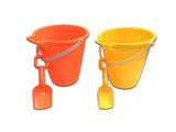Sand Bucket & Shovel Set, Multi-Coloured, Assorted, Ages 2+, for Summer/Beach Activities