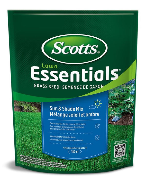 Scotts Lawn Essentials Sun & Shade Grass Seed Mix, Weed-Free, 1-kg K9