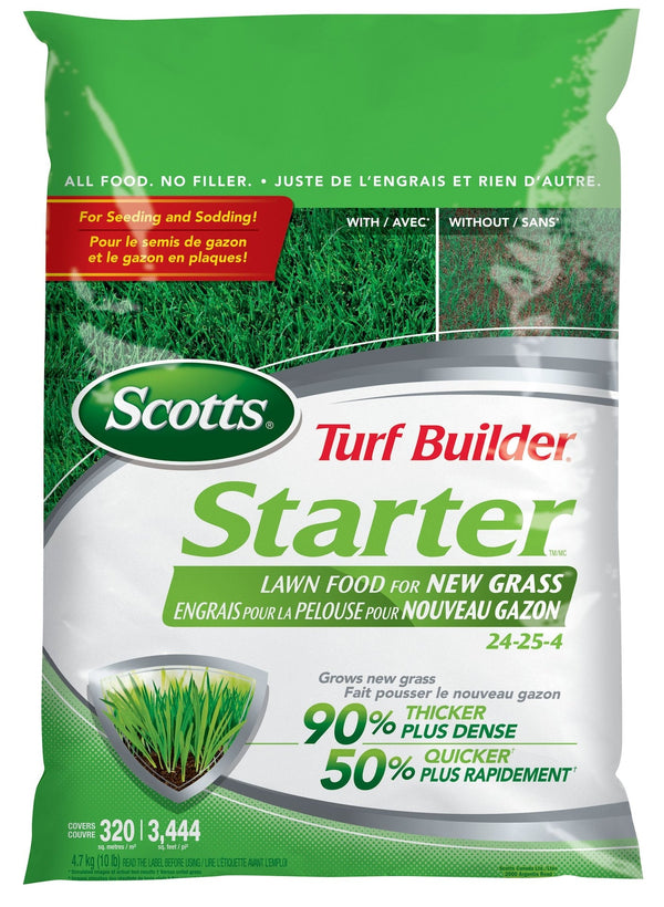 Scotts Turf Builder Starter Lawn Fertilizer, 24-25-4 For New Grass, 320-m2 Z4