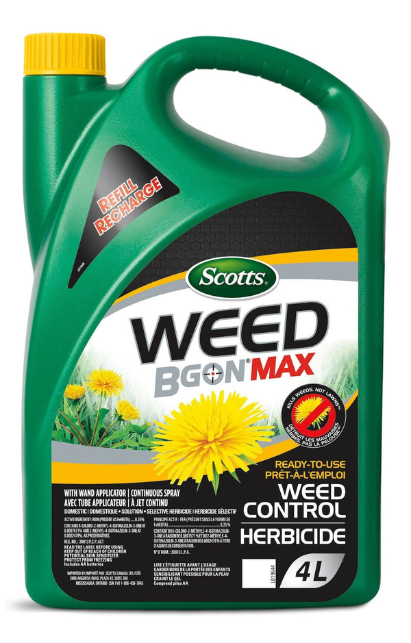 Scotts Weed B Gon MAX Ready-To-Use Weed Control for Lawns Refill, 4-L L4