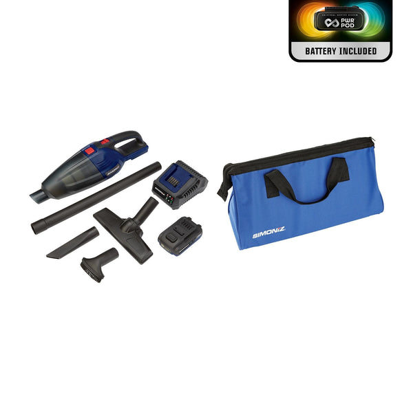 Simoniz 20V Max Cordless Car Hand Vacuum with PWR POD 2.0 Ah battery Z5