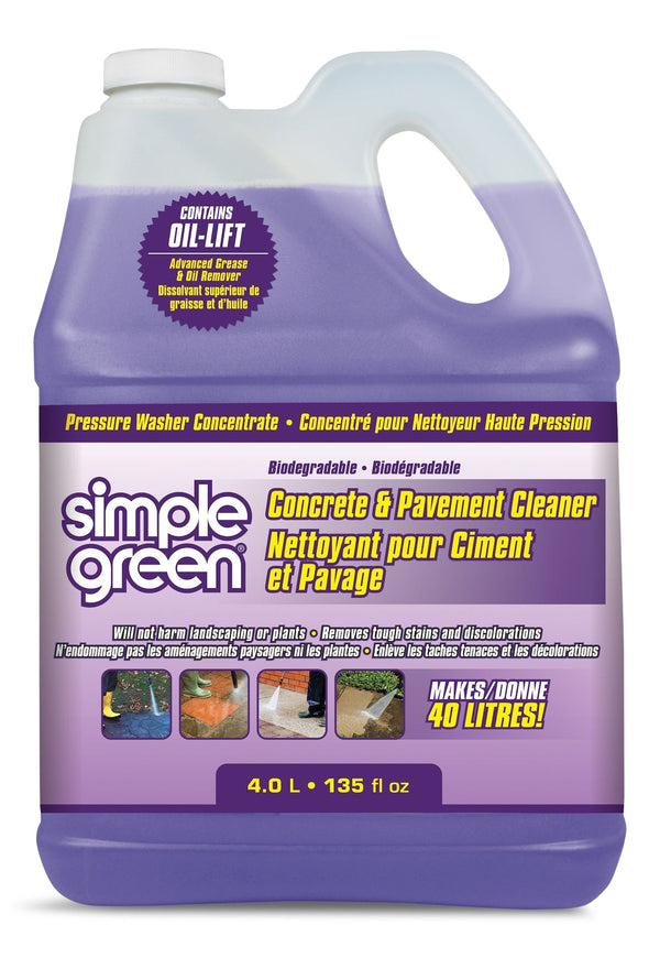 Simple Green Concrete & Pavement Pressure Washer Detergent, 4L I6
