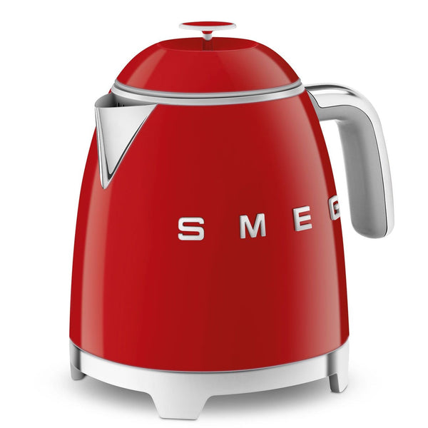 Smeg 50's 1400W Retro Style Electric Mini Countertop Kettle with Cordless Base, Red, 0.8-L L0
