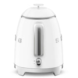 Smeg 50's 1400W Retro Style Electric Mini Countertop Kettle with Cordless Base, White, 0.8-L
