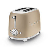 Smeg 50's Retro Style Wide Slot Pop Up Electric Toaster with 6 Settings, 2-Slice, Champagne