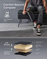 Songmics Home Mid-Century Ink Black Ottoman Storage Bench
