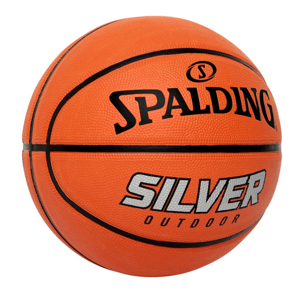 Spalding Silver Outdoor Rubber Basketball, Official Size 7 (29.5-in), Orange P0