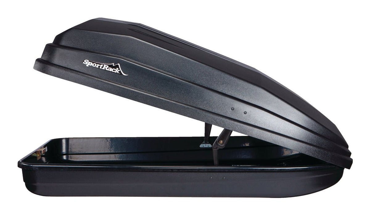 SportRack Vista SR7018 Rectangle-Shaped Roof Top Cargo Box, Lockable, X-Large, Black