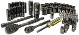 Stanley Professional Grade Black Chrome Socket Set, 70-pc, SAE/Metric