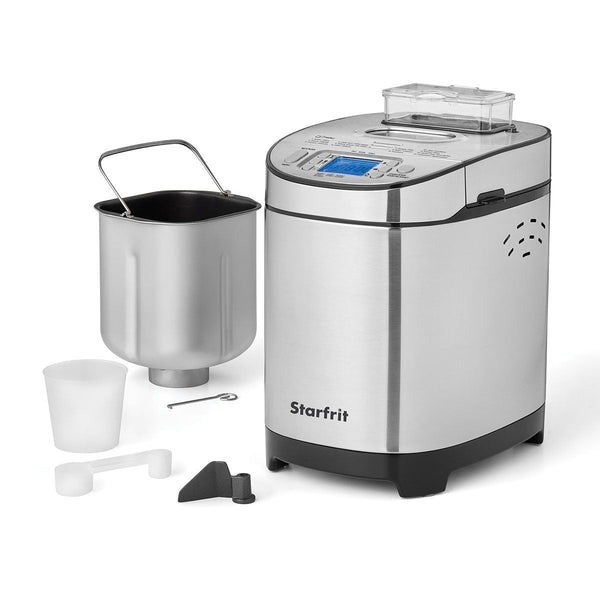 Starfrit Digital Display Breadmaker, Stainless Steel, 2-lb F2