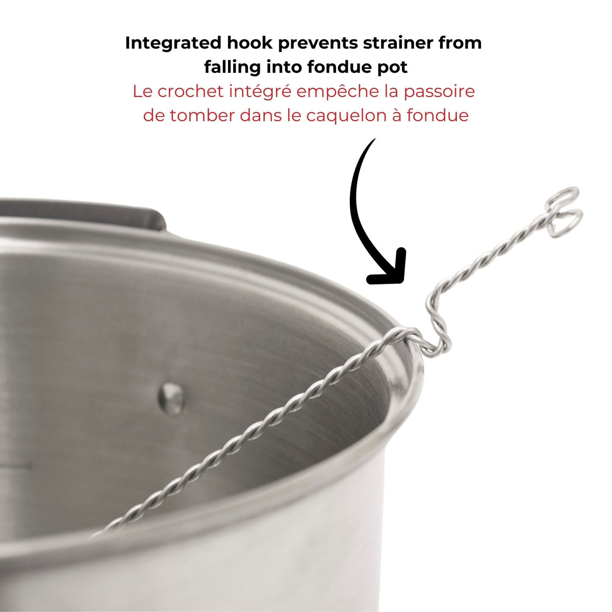 Starfrit Stainless Steel Fondue Strainer, Chrome Finish, 2.5 x 8.5-in