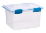 Sterilite Clear Storage Box with Gasketed Lid, 30-L