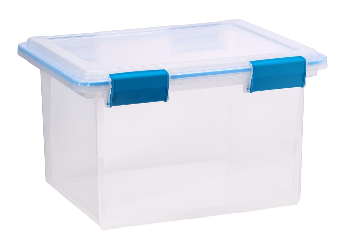 Sterilite Clear Storage Box with Gasketed Lid, 30-L