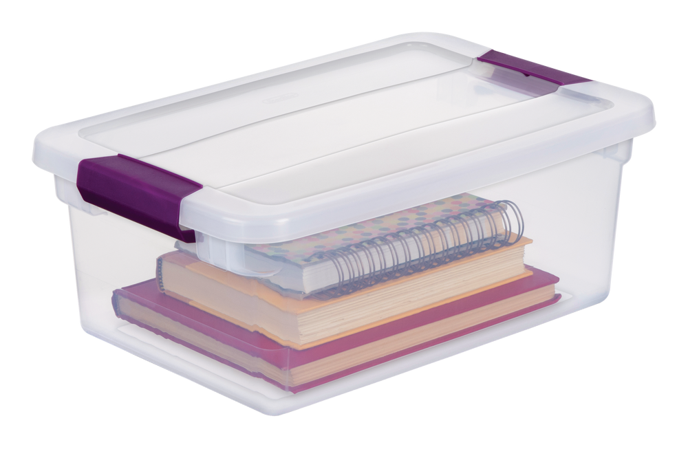 Sterilite ClearView Storage Box with Latched Lid, 14-L