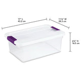 Sterilite ClearView Storage Box with Latched Lid, 14-L