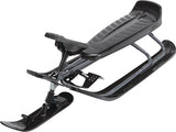 Stiga GT King Size Kids' 2-Person Winter Snow Racer Sled with Steering Wheel & Brakes, Grey