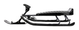 Stiga GT King Size Kids' 2-Person Winter Snow Racer Sled with Steering Wheel & Brakes, Grey