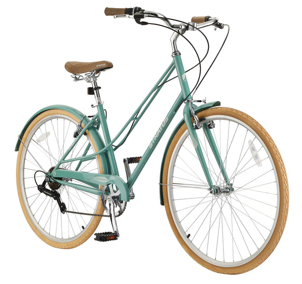Stratus Trillium Adult Bike, 700C, 7-Speed Cruiser Bike, Green F5