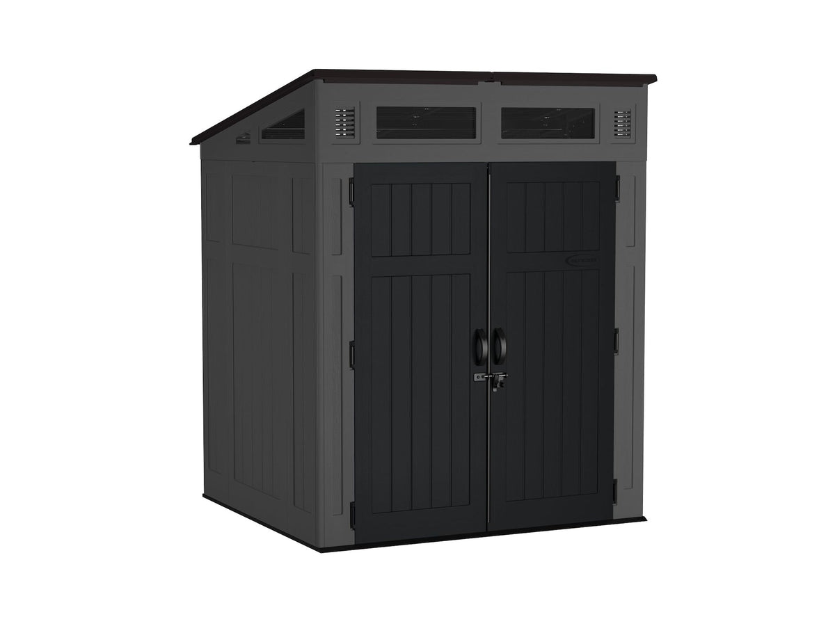 Suncast Modernist 6x5-ft Peppercorn/Black Storage Shed